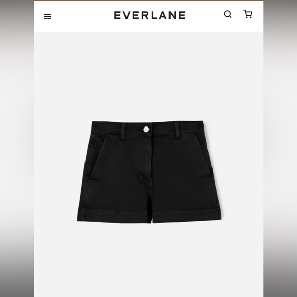 Everlane Cotton Twill Short | Black - Picture 5 of 10